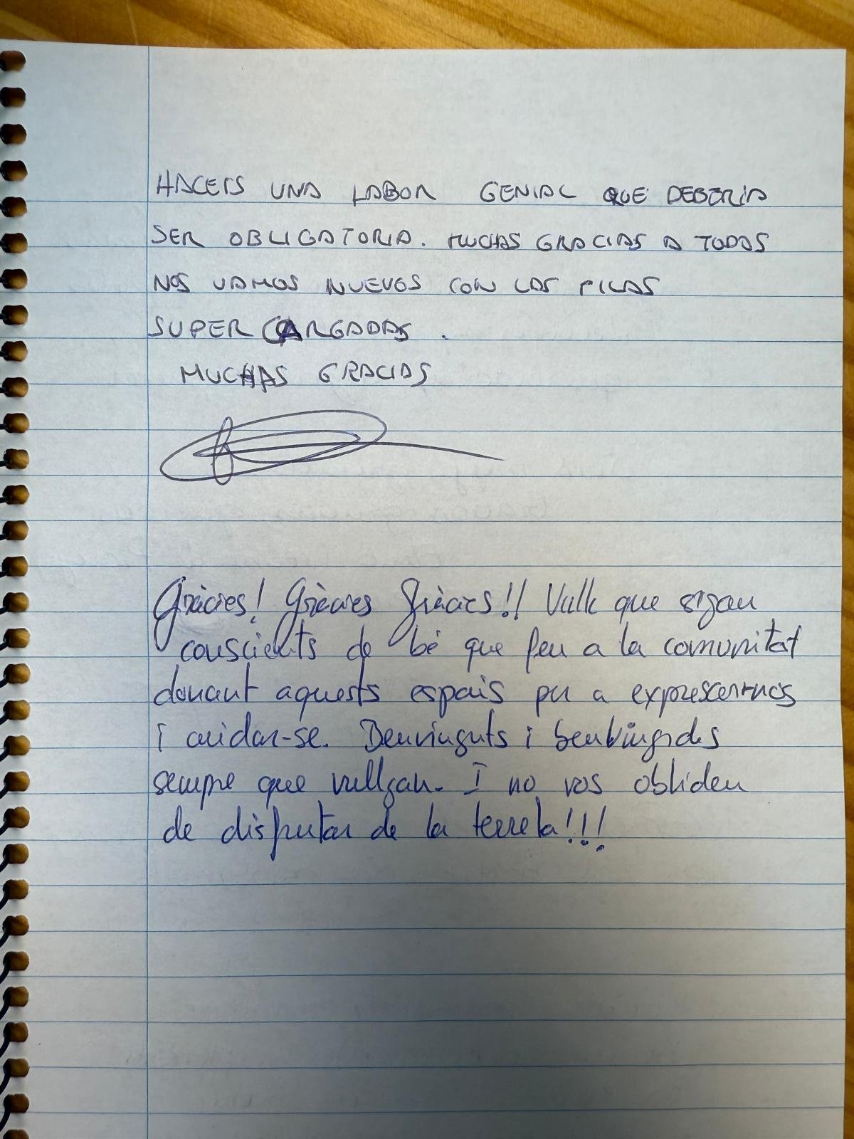 Mensaje de agradecimiento 1